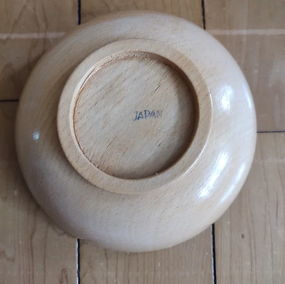 Japanese Mid Century Natural Wood Serving Bowl Set - Picture 8 of 11